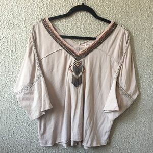 Free People Beaded Top